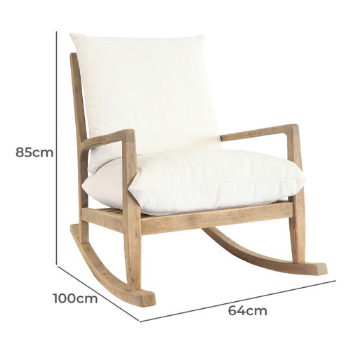 HYDE PARK HOME THORNETTE OAK WOOD ROCKING CHAIR