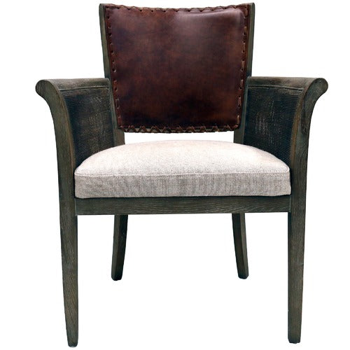 NATURALLY PROVINICIAL THORPE MAGNUS LEATHER ARMCHAIR