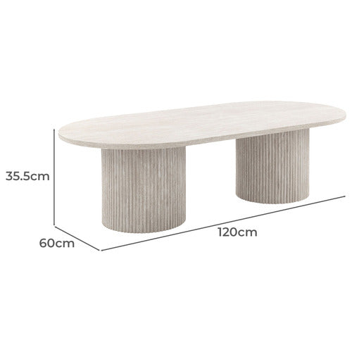 TILLY TRAVERTINE-LOOK COFFEE TABLE