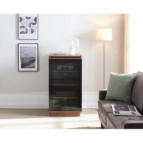 MONUMENT FURNITURE IR-FRIENDLY ENCLOSED HI-FI GLASS-TOP RACK