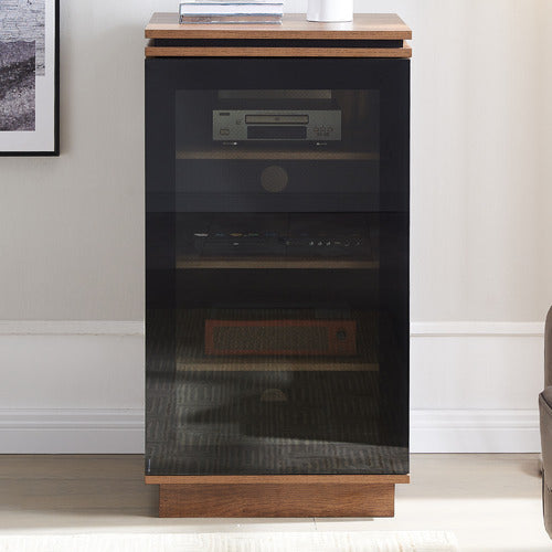 MONUMENT FURNITURE IR-FRIENDLY ENCLOSED HI-FI GLASS-TOP RACK