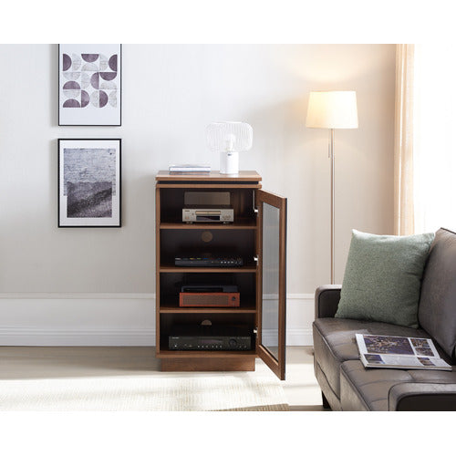 MONUMENT FURNITURE IR-FRIENDLY ENCLOSED HI-FI GLASS-TOP RACK