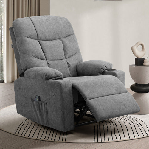 LIVING FUSION TOWSON UPHOLSTERED MASSAGE RECLINER ARMCHAIR