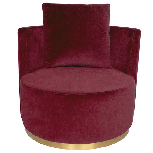 BROOKLYN AND BELLA TREMBLAY VELVET LOVE SEAT WITH GOLD BASE
