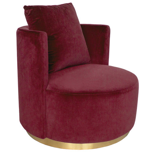 BROOKLYN AND BELLA TREMBLAY VELVET LOVE SEAT WITH GOLD BASE