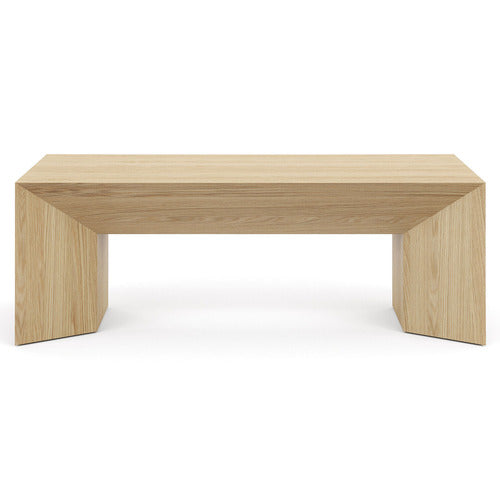 CONTINENTAL DESIGNS TRENTON AMERICAN OAK WOOD COFFEE TABLE