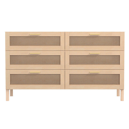 CHISWICK LIVING SENNA RATTAN 6 DRAWER CHEST