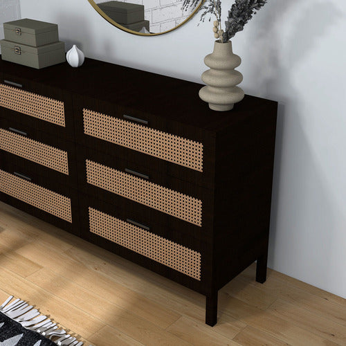 CHISWICK LIVING SENNA RATTAN 6 DRAWER CHEST