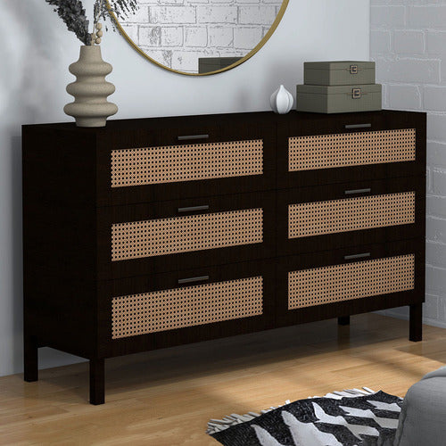 CHISWICK LIVING SENNA RATTAN 6 DRAWER CHEST