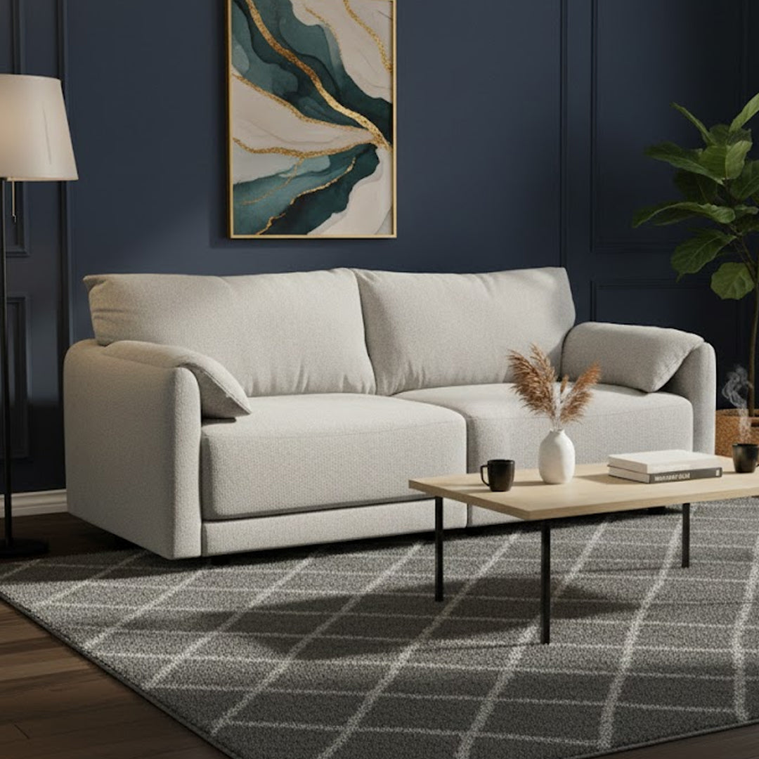 VARLEY FABRIC 2.5 SEATER SOFA LIGHT GREY