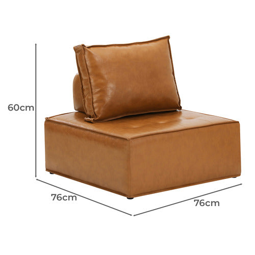 LIVING FUSION VALERI ARMLESS LOUNGE CHAIRS (SET OF 2)
