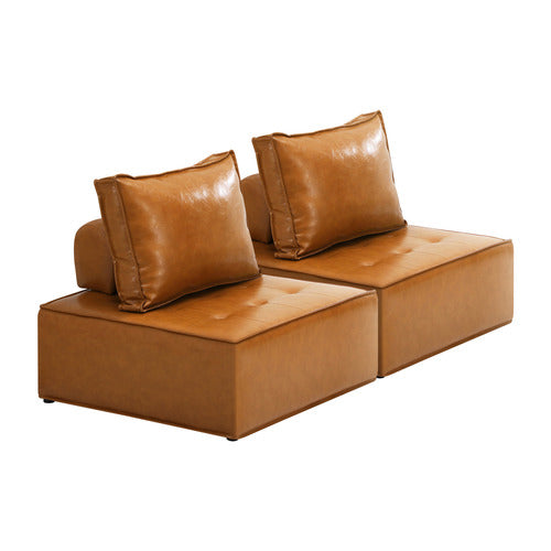 LIVING FUSION VALERI ARMLESS LOUNGE CHAIRS (SET OF 2)