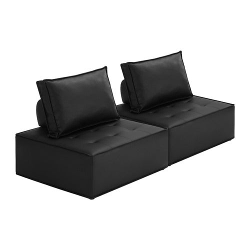 LIVING FUSION VALERI ARMLESS LOUNGE CHAIRS (SET OF 2)