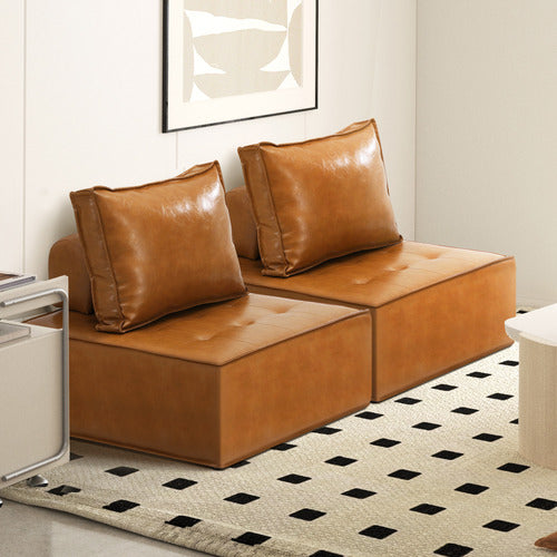 LIVING FUSION VALERI ARMLESS LOUNGE CHAIRS (SET OF 2)