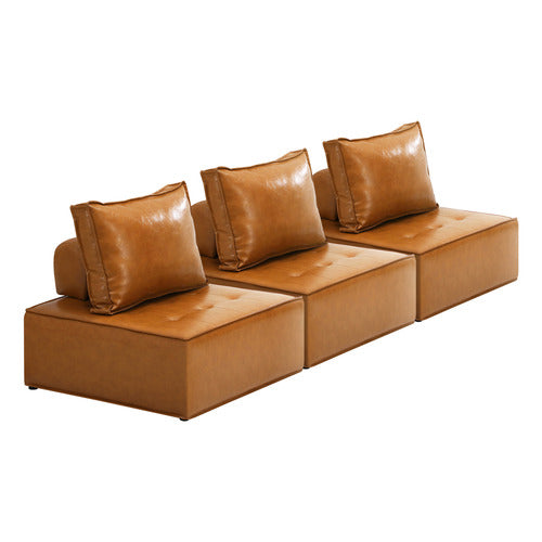LIVING FUSION VALERI ARMLESS LOUNGE CHAIRS (SET OF 3)