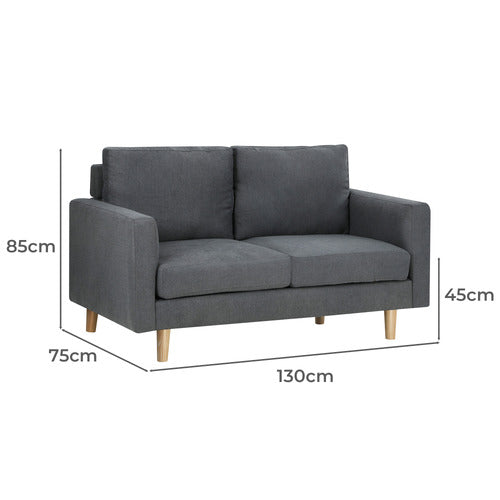 LIVING FUSION VANESSA 2 SEATER SOFA