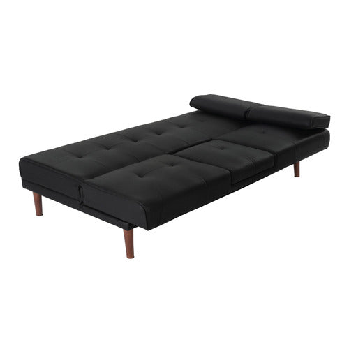 EVER DREAMING LIVING VERNICE 3 SEATER FAUX LEATHER SOFA BED
