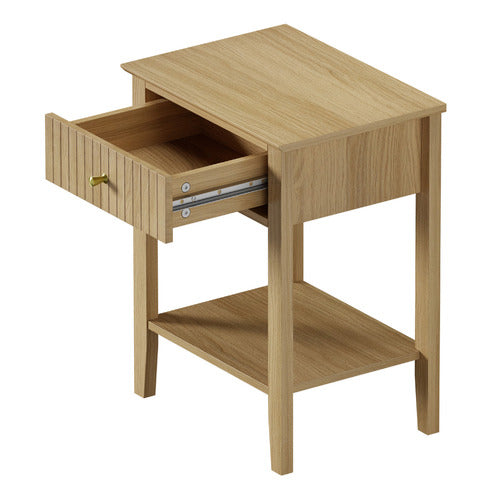 LIVING FUSION NATURAL HILDA BEDSIDE TABLE