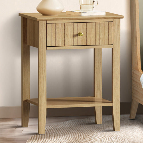 LIVING FUSION NATURAL HILDA BEDSIDE TABLE