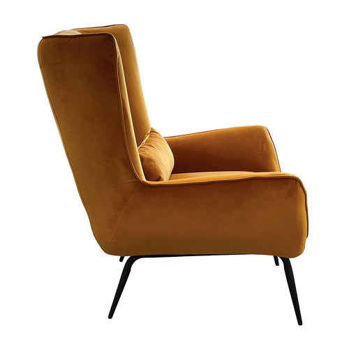 BROOKLYN AND BELLA VICTORIA VELVET WINGBACK ARMCHAIR