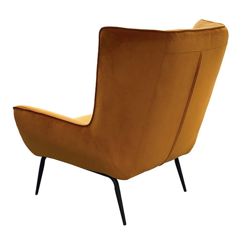 BROOKLYN AND BELLA VICTORIA VELVET WINGBACK ARMCHAIR