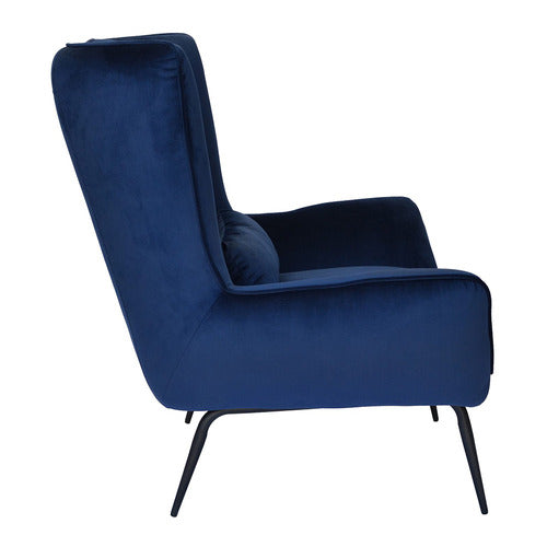 BROOKLYN AND BELLA VICTORIA VELVET WINGBACK ARMCHAIR