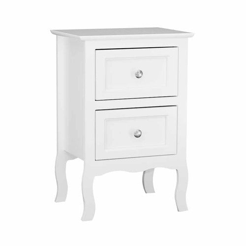 YORK STREET VIKTOR 2 DRAWER BEDSIDE TABLE