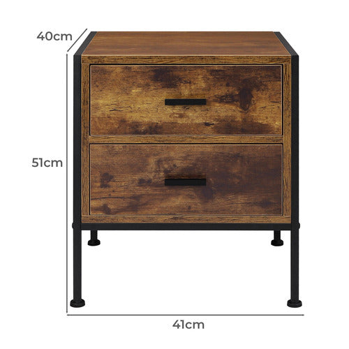 HOXTON ROOM VIKTOR 2 DRAWER BEDSIDE TABLES (SET OF 2)