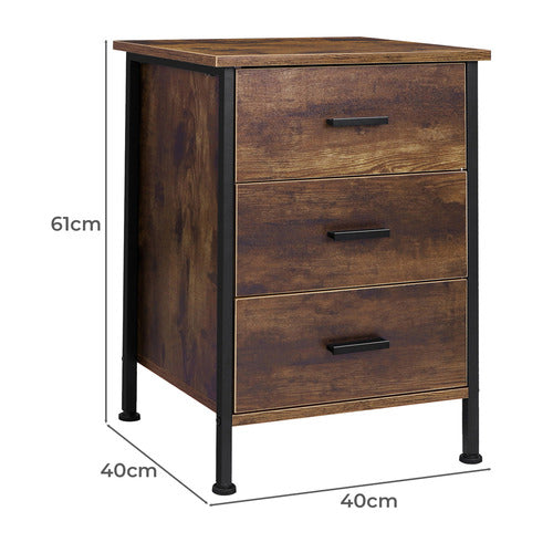 HOXTON ROOM VIKTOR 3 DRAWER BEDSIDE TABLES (SET OF 2)