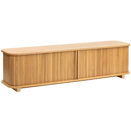 170CM VINCENT TAMBOUR OAK WOOD TV UNIT