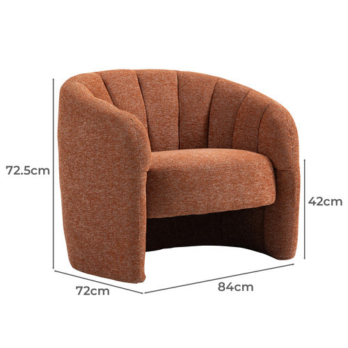 EVIE HOME VIREO CHENILLE TUB CHAIR