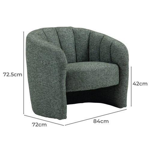 EVIE HOME VIREO CHENILLE TUB CHAIR