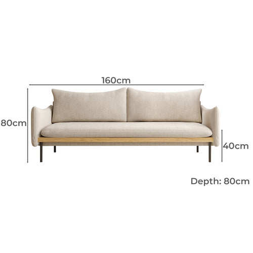 MODERN COLLECTIVE VIVALDI 2 SEATER LINEN-BLEND SOFA