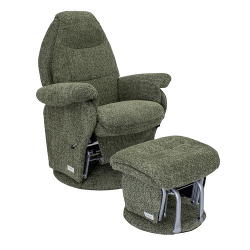 BABYHOOD 2 PIECE VOGUE BOUCLE GLIDER CHAIR & OTTOMAN SET