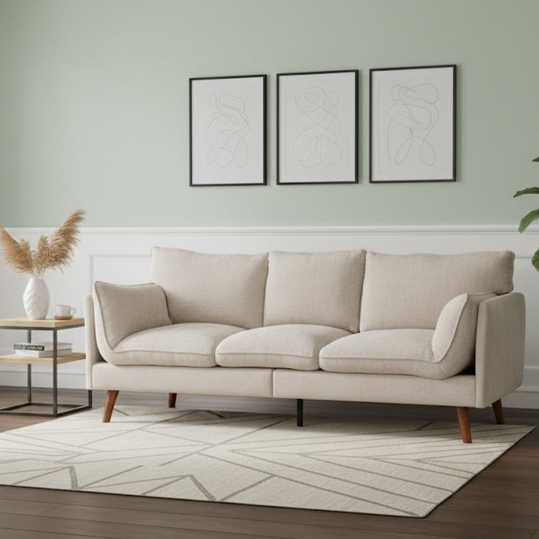 WALSALL 3 SEAT SOFA BEIGE