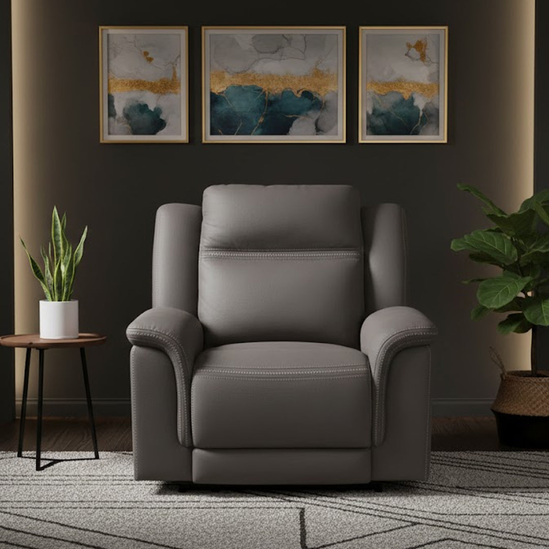 WOLFGANG FABRIC ELECTRIC RECLINER STEEL