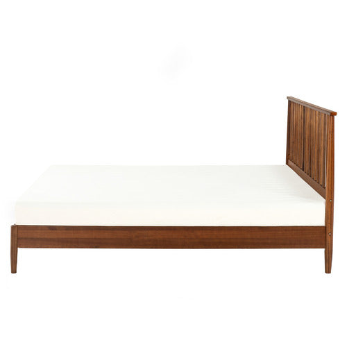 WARM BROWN LIAM PINE WOOD BED QUEEN