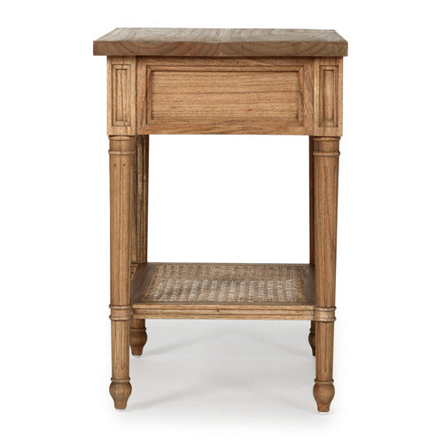 LILA INTERIORS WEATHERED OAK HAMILTON 57CM BEDSIDE TABLE