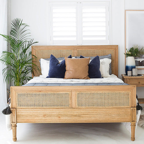 LILA INTERIORS WEATHERED OAK HAMILTON BED WITH FOOTBOARD