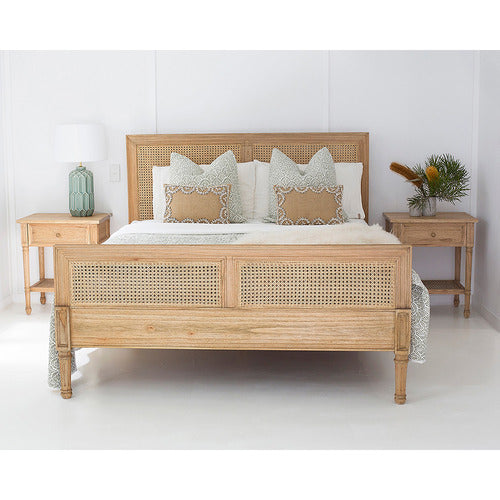 LILA INTERIORS WEATHERED OAK HAMILTON BED WITH FOOTBOARD