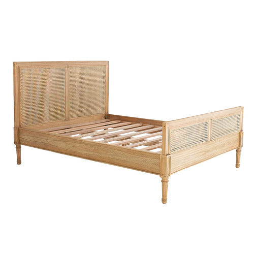 LILA INTERIORS WEATHERED OAK HAMILTON BED WITH FOOTBOARD