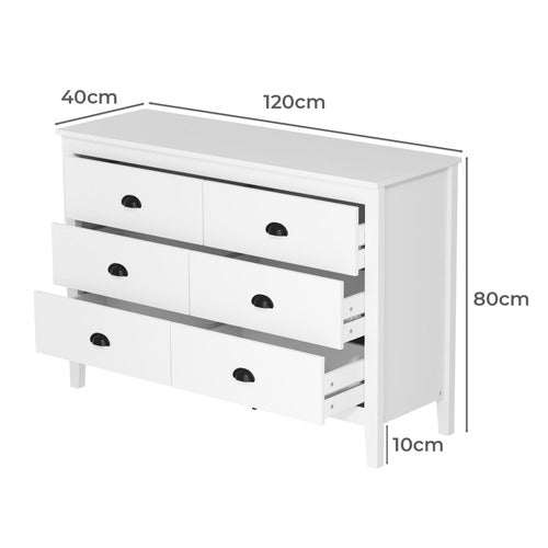 LIVING FUSION KAITLIN 6 DRAWER CHEST
