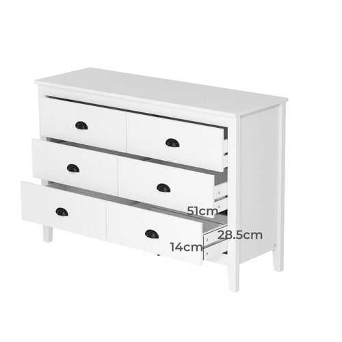 LIVING FUSION KAITLIN 6 DRAWER CHEST