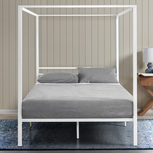 STUDIO HOME WHITE CYTUS CANOPY BED FRAME