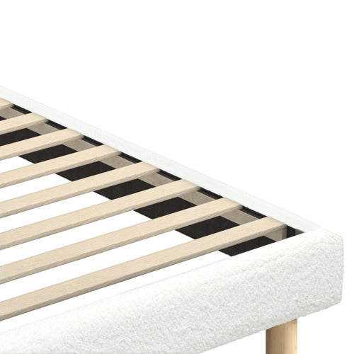 LIVING FUSION WHITE ELLORA BOUCLE BED FRAME
