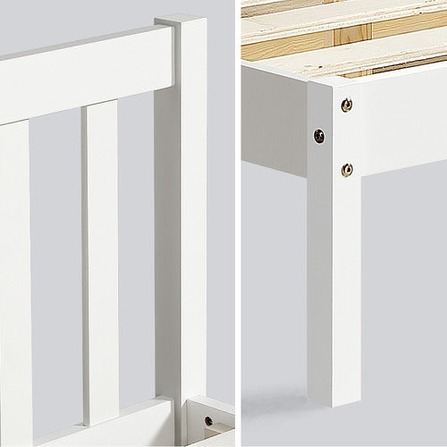 BRAXTON HOME WHITE HAMILTON PINE WOOD PLATFORM BED