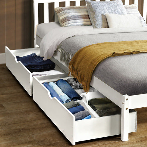 BRAXTON HOME WHITE HAMILTON PINE WOOD PLATFORM BED