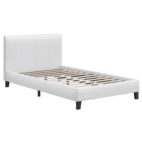 HOXTON ROOM WHITE KYLE FAUX LEATHER BED