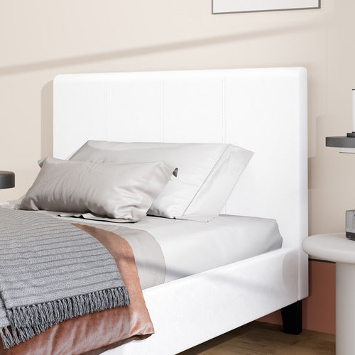 HOXTON ROOM WHITE KYLE FAUX LEATHER BED
