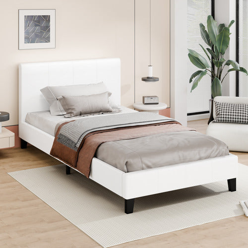 HOXTON ROOM WHITE KYLE FAUX LEATHER BED